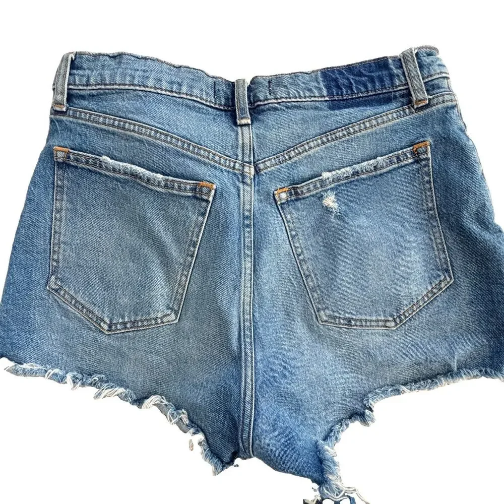 Abercrombie & Fitch The Cutoff Short High Rise Denim Shorts Curve Love 28 6